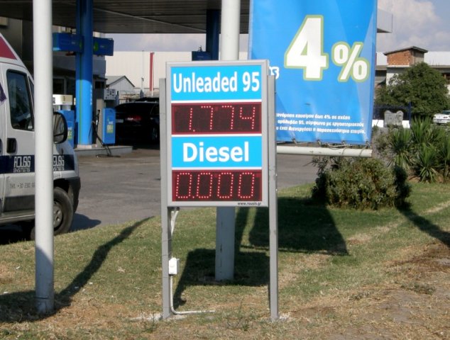 Dual Mix electronic sign for 2 gas prices.