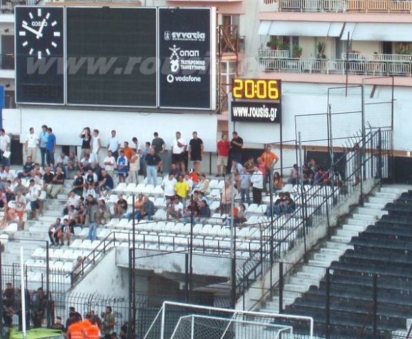 LED Clock - Temperature display in futball stadium.