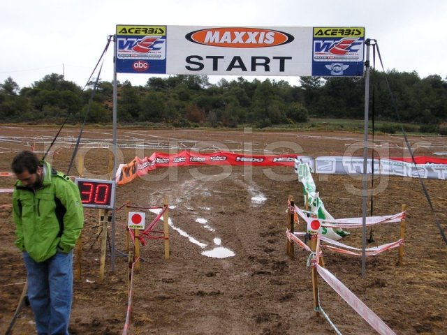 2 Ditits timer LED displays of Rousis Systems for 30 seconts count down timing counter on Enduro races.
