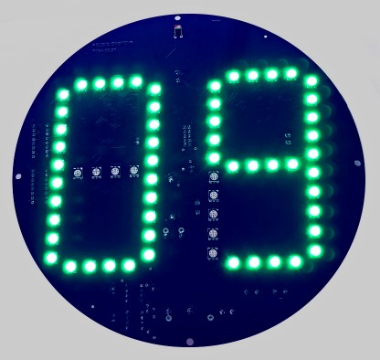 πλακέτα φαναριού αντίστροφης μέτρησης με RGB LEDs για φωτεινούς σηματοδότες