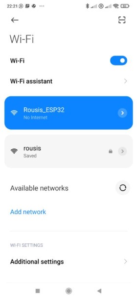 Rousis IoT electronic systems WiFi Connecting