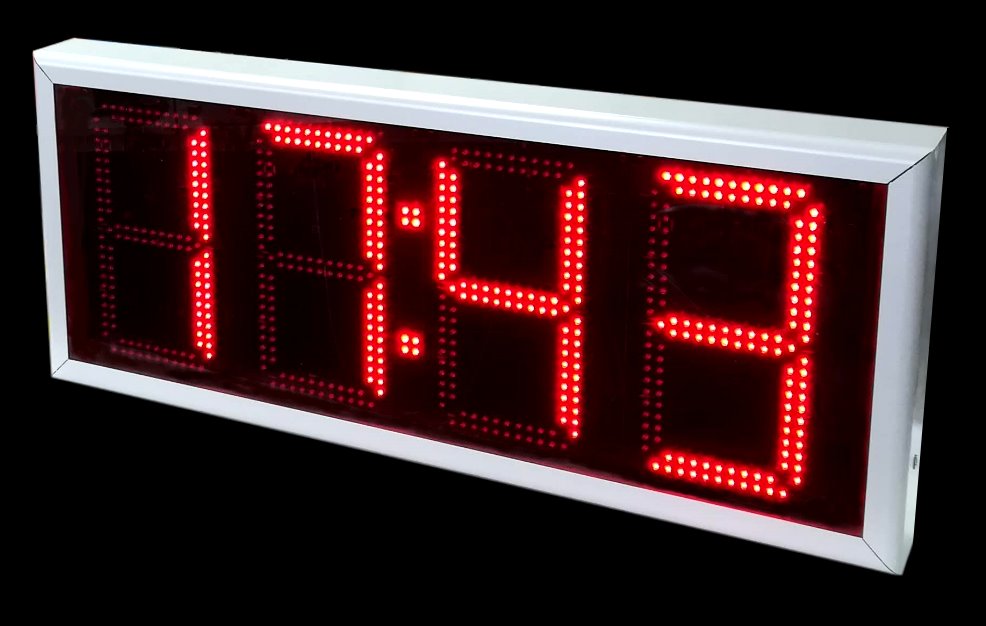 LED clock temperature - timer display