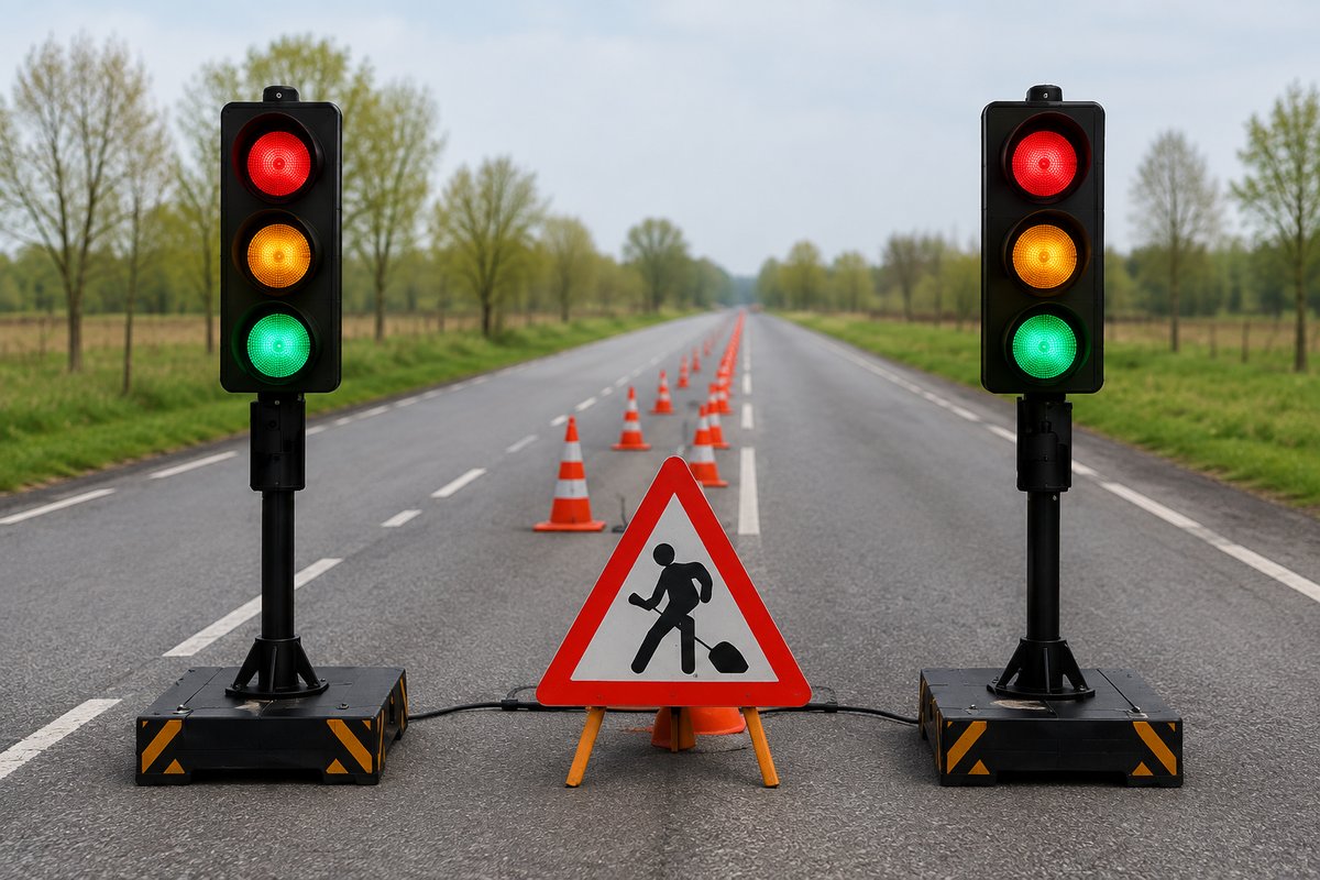 LED traffic lights for parking roadworks and traffic control